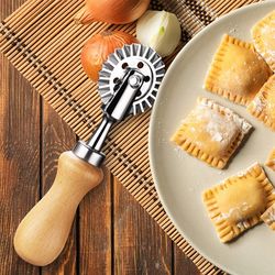 Pastry Wheel Cutter Pasta Ravioli Crimper for Home and Kitchen Use