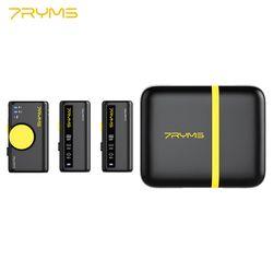 7RYMS iRay DW10 Wireless Microphone 200M Transmission 15h Duration Smart Noise Reduction for Android Phones Computer Cam