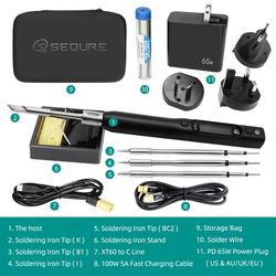 SEQURE S99 Soldering Iron With Adapter Set Compatible with C245 Tip for Drone RC Model Welding Anti-static Welding Pen