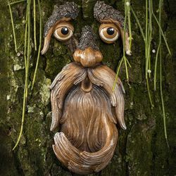 Funny Old Man Tree Face Hugger Garden Art