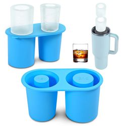 2 Cup Shape Silicone Ice Cube Mold