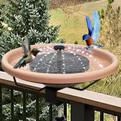 Solar Powered Hummingbird Water Fountain Bird Bath Bowl
