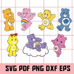 care bears svg bundle, care bears png, care bears clipart, care bears dxf, care bears eps, care bears easy cut,