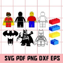 Lego SVG, Lego, Lego Clipart, Lego png, Lego eps,Lego dxf, Lego for Cricut or Silhouette, Batman