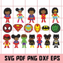 Afro Super Hero SVG, Little Super Hero Svg, Afro Superhero Clipart, Afro Superhero Vector, Afro Superhero Png, Afro hero