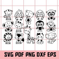 Cute animal SVG, Cute animal Clipart, Cute animal Vector, Cute animal Png, Cute animal Eps, Cute animal Dxf, Cute animal