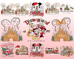 Christmas Mickey And Friends PNG Bundle, Bundle Merry Christmas Png, Christmas Muose Png, Christmas Squad Png, Cartoon M