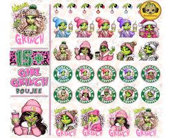 15 HOT Girl Cartoon Boujee Leopard Coffee Png Bundle, Christmas Trending 2023 Png, Colorful Boujee Png Bundle
