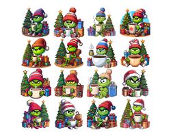Giggling Grinchy Galore and Giggle png, Boujee grinch Png Bundle, Christmas Trending 2023 Png, Instant Download