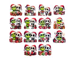 Grinch Jack Skeleton Nightmare Before Christmas Png Digital Download, Great Christmas Sublimation, Christmas movie png