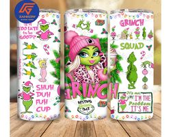 Pink Boujee Christmas Leopard 20oz Tumbler Design Png, Stanley Christmas Retro 20oz Straight And Tapered Tumbler Wrap