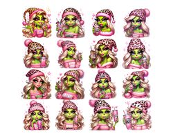 Pink Boujee Pink girl grinch png file,cute grinch file,grinchmas png, Grinchy png UNIQUE Designs, cute grinchy file png