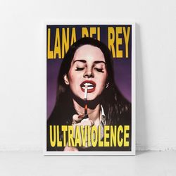 Lana Del Rey Music Gig Concert Poster Classic Retro Rock Vintage Wall Art Print Decor Canvas Poster