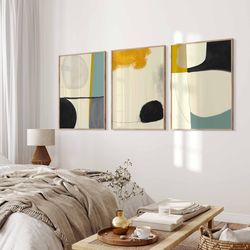Abstract Art Print Set Modern Neutral Abstract Gallery Wall Art Set of 3 Modern Prints Simple Abstract Art Contemporary