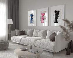 Hypebeast Toys Posters, Hypebeast Figure Prints Set of 3, Trendy Hypebeast Wall Art, Modern Hypebeast Home Decor, Gift f