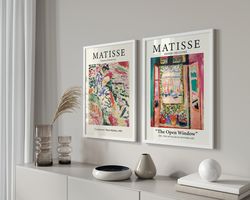 Matisse set of 2, Matisse print, Matisse gallery wall, Matisse open window, Henri Matisse poster, Matisse la japonaise n