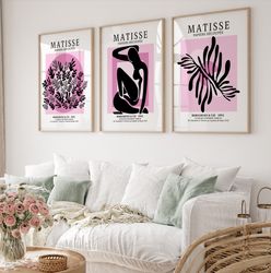 Set of 3 Henri Matisse Print, Matisse, Museum Poster, Vintage Gallery Wall, Gallery Wall Art, Set of 3, -6