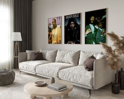 Snoop Dogg Set of 3 Posters, Snoop Dogg Poster, Young, Wild & Free, Snoop Dogg Joint, Snoop Dogg Smoking, Weed, Hip Hop
