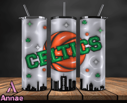 3D Inflated Boston Celtics Basketball Team, Basketball Design,NBA Teams,NBA Sports,Nba Tumbler Wrap,NBA DS-05