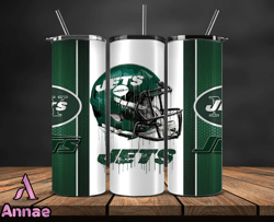 New York Jets Tumbler Wrap, NFL Logo Tumbler Png, NFL Design Png-17