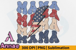 Retro Mama 4th of July PNG, Mom American Design 15