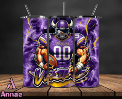 Minnesota VikingsTumbler Wrap, NFL Logo Tumbler Png, Nfl Sports, NFL Design Png-21