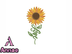 Sunflower Love Embroidery Design Design 83