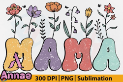 Retro Mama PNG, Mom Flower Mothers Day Design 111