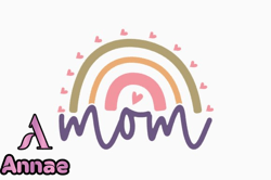 Rainbow Mom Retro Mothers Day SVG Design 333