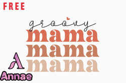 Free Groovy Mama, Mother day PNG, Mother day PNG Retro Mothers Day Design 321