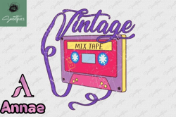 Vintage Mixtape Cassette Retro PNG Design 24