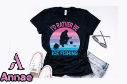 Ice Fishing Retro Vintage Design Design 260