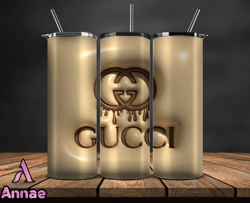 Gucci Tumbler Wrap, Logo LV 3d Inflatable, Fashion Patterns, Logo Fashion Tumbler -12 by Annae