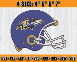 Ravens Embroidery, NFL Ravens Embroidery, NFL Machine Embroidery Digital, 4 sizes Machine Emb Files -14
