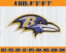 Ravens Embroidery, NFL Ravens Embroidery, NFL Machine Embroidery Digital, 4 sizes Machine Emb Files -21