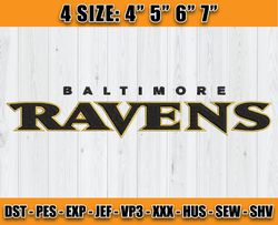 Ravens Embroidery, NFL Ravens Embroidery, NFL Machine Embroidery Digital, 4 sizes Machine Emb Files -22