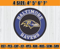 Ravens Embroidery, NFL Ravens Embroidery, NFL Machine Embroidery Digital, 4 sizes Machine Emb Files -25