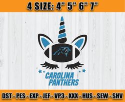 Panthers Embroidery, Unicorn Embroidery, NFL Machine Embroidery Digital, 4 sizes Machine Emb Files -26
