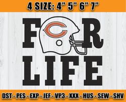 Chicago Bears Embroidery, NFL Chicago Bears Embroidery, NFL Machine Embroidery Digital, 4 sizes Machine Emb Files -10 An