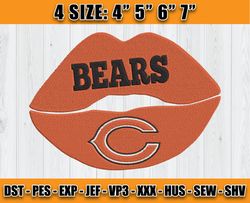 Chicago Bears Embroidery, NFL Girls Embroidery, NFL Machine Embroidery Digital, 4 sizes Machine Emb Files -12 Annae