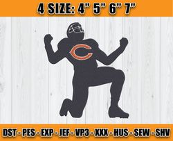 Chicago Bears Embroidery, NFL Chicago Bears Embroidery, NFL Machine Embroidery Digital, 4 sizes Machine Emb Files - 15 A