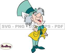 The Mad Hatter Svg, Alice in Wonderland Svg, Cartoon Customs SVG, EPS, PNG, DXF 35