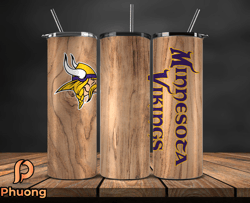 Minnesota Vikings Tumbler Wrap, NFL Logo Tumbler Png, NFL Design Png-63