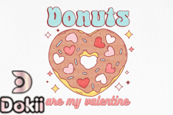 Retro Valentine Donut PNG Sublimation Design 94
