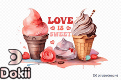 Love is Sweet Valentines Day PNG Design 119