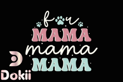 Fur Mama Retro Mothers Day SVG Mom Dog Design02