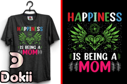 Happiness is Being a Mother SVG T-Shirt Design 152