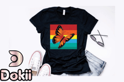 Retro Vintage Butterfly T Shirt Design Design 215