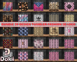 Bundle 29 Design Tumbler Fashion 3D Logo Fashion Patterns, Logo Fashion Tumbler -30 by dokii