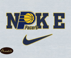 Nike Indiana Pacers Svg, Stitch Nike Embroidery Effect, NBA Logo, Basketball Svg, NBA, Nike Nba Design 29